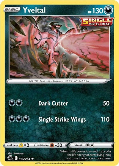 Yveltal (SWSH08: Fusion Strike) Light Play
