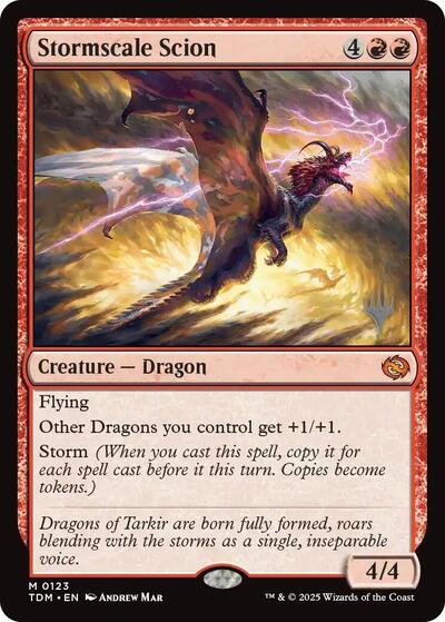 Stormscale Scion (Promo Pack: Tarkir: Dragonstorm) Light Play