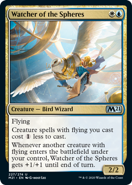 Watcher of the Spheres (Magic 2021 Core Set) Light Play Foil