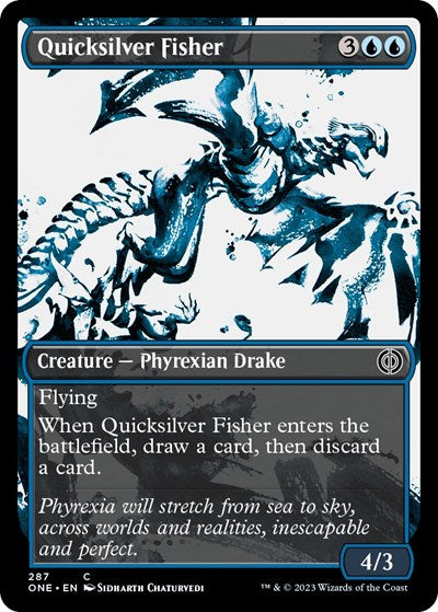 Quicksilver Fisher (Showcase) (Phyrexia: All Will Be One) Light Play Foil