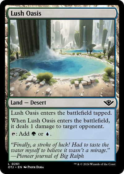 Lush Oasis (Outlaws of Thunder Junction) Light Play Foil