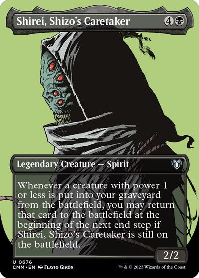 Shirei, Shizo's Caretaker (Borderless) (Commander Masters) Light Play Foil