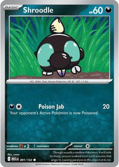 Shroodle - 091 (ME01: Mega Evolution) Light Play