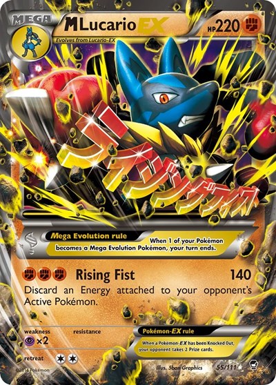 M Lucario EX (XY - Furious Fists) Light Play