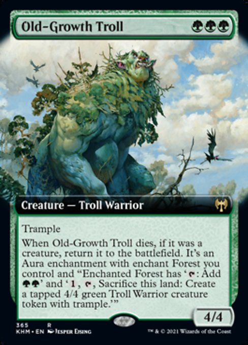 Old-Growth Troll (Extended Art) (Kaldheim) Light Play