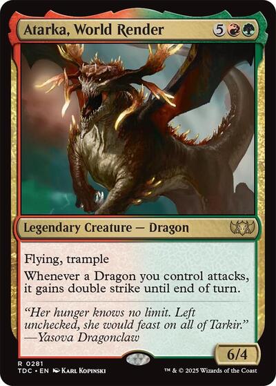 Atarka, World Render (Commander: Tarkir: Dragonstorm) Light Play
