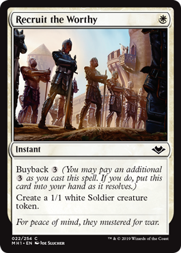Recruit the Worthy (Modern Horizons) Light Play