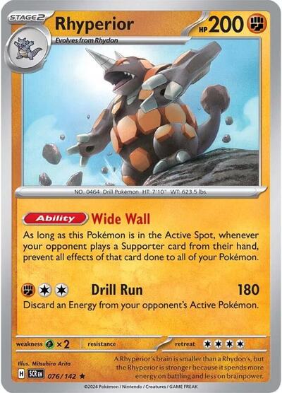 Rhyperior (SV07: Stellar Crown) Light Play Holofoil