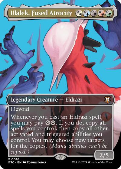 Ulalek, Fused Atrocity (Borderless) (Commander: Modern Horizons 3) Light Play