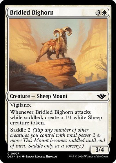 Bridled Bighorn (Outlaws of Thunder Junction) Light Play Foil