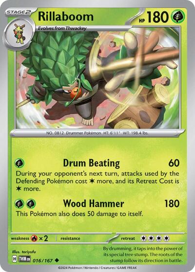Rillaboom (SV06: Twilight Masquerade) Light Play Reverse Holofoil