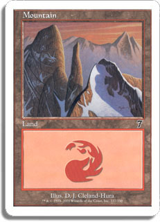 Mountain (337) (7th Edition) Light Play Foil