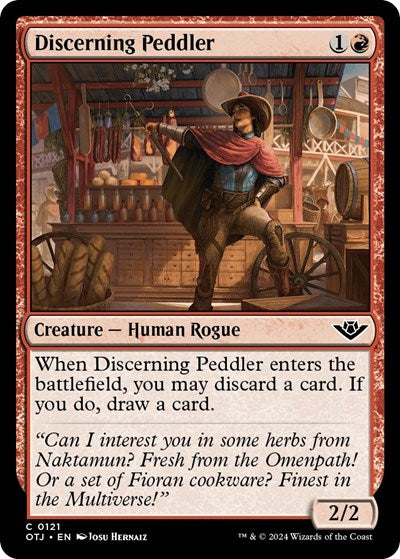 Discerning Peddler (Outlaws of Thunder Junction) Light Play Foil