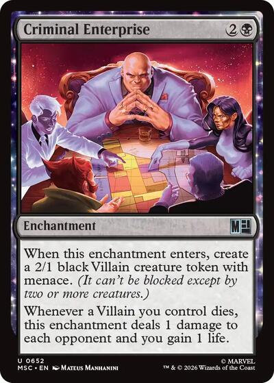 Criminal Enterprise (Commander: Marvel Super Heroes) Light Play