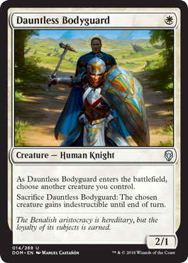Dauntless Bodyguard (Dominaria) Light Play Foil