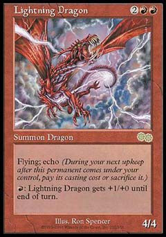 Lightning Dragon (Urza's Saga) Medium Play