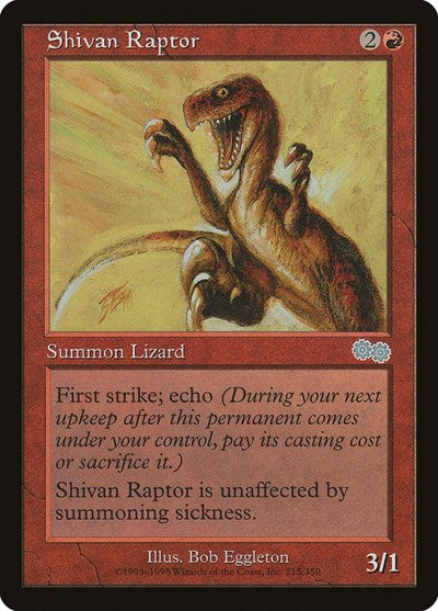 Shivan Raptor (Urza's Saga) Medium Play