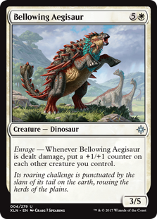 Bellowing Aegisaur (Ixalan) Light Play