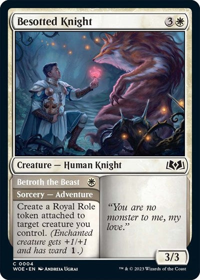 Besotted Knight (Wilds of Eldraine) Light Play Foil