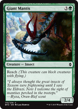 Giant Mantis (Battle for Zendikar) Light Play
