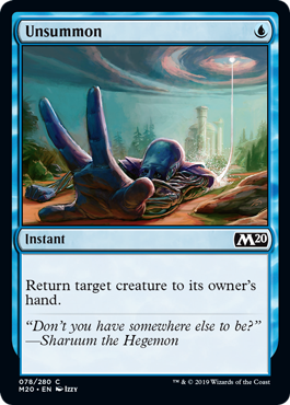 Unsummon (Magic 2020 Core Set) Light Play