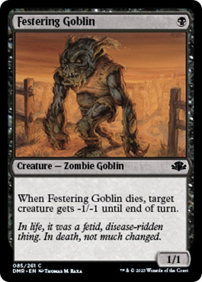 Festering Goblin (Dominaria Remastered) Light Play Foil