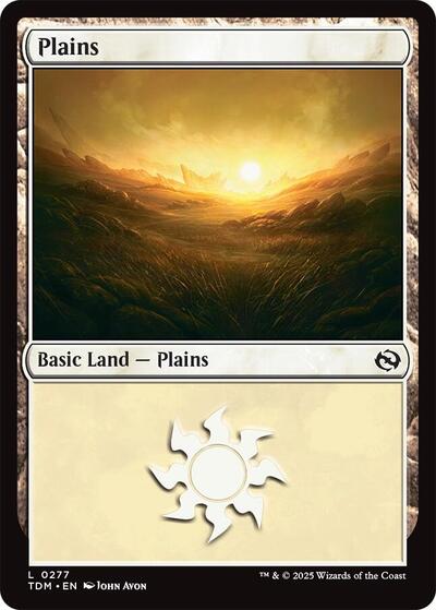 Plains (0277) (Tarkir: Dragonstorm) Light Play
