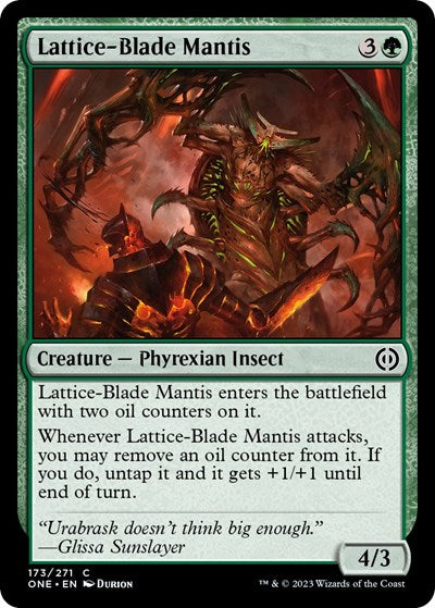 Lattice-Blade Mantis (Phyrexia: All Will Be One) Light Play