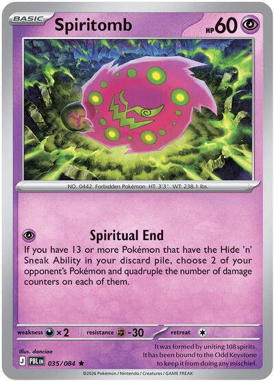 Spiritomb (ME05: Pitch Black) Light Play Holofoil