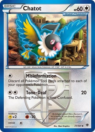 Chatot (Team Plasma) (Plasma Blast) Medium Play