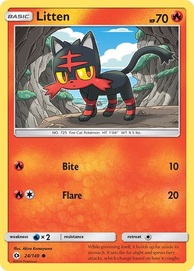 Litten (SM Base Set) Light Play