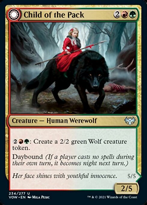 Child of the Pack / Savage Packmate (Innistrad: Crimson Vow) Light Play