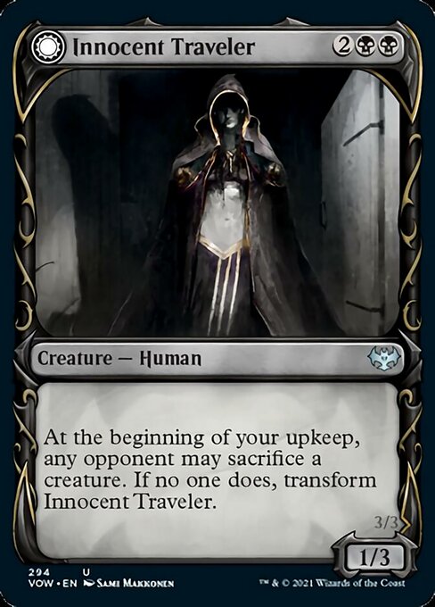 Innocent Traveler / Malicious Invader (Showcase) (Innistrad: Crimson Vow) Light Play