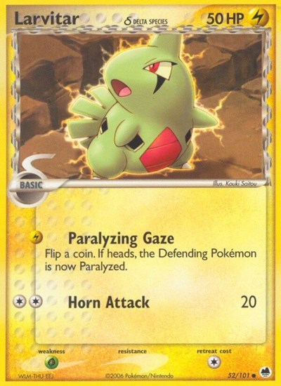 Larvitar (Delta Species) (Dragon Frontiers) Heavy Play