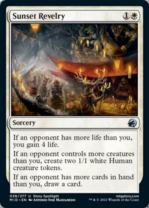 Sunset Revelry (Innistrad: Midnight Hunt) Light Play