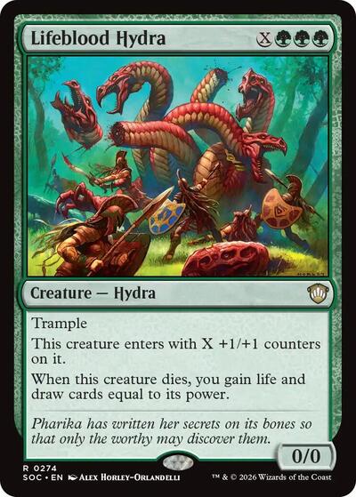 Lifeblood Hydra (Commander: Secrets of Strixhaven) Light Play