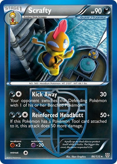 Scrafty (Team Plasma) (Plasma Storm) Medium Play Reverse Holofoil