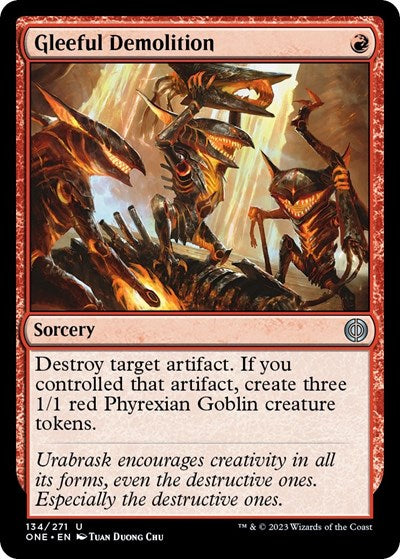 Gleeful Demolition (Phyrexia: All Will Be One) Light Play