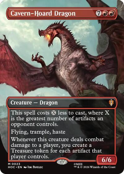 Cavern-Hoard Dragon (Borderless) (The Hobbit: Eternal-Legal) Light Play