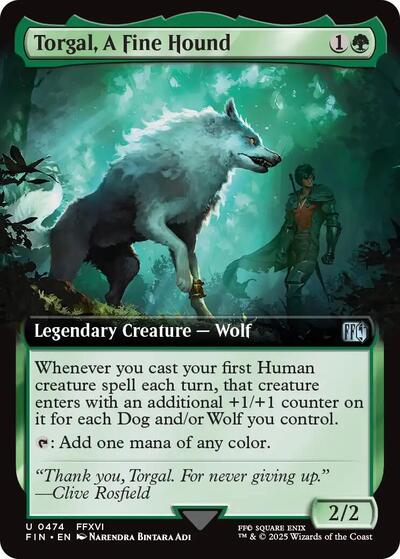 Torgal, A Fine Hound (Extended Art) (Universes Beyond: FINAL FANTASY) Light Play