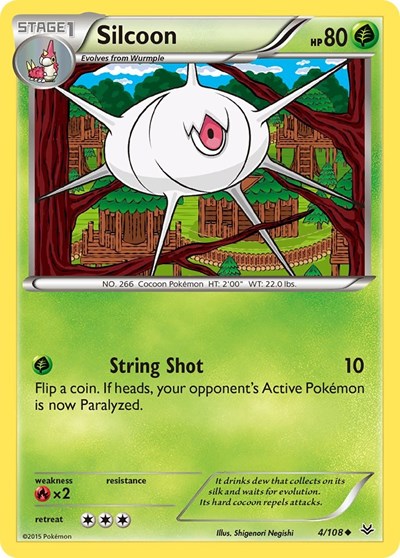 Silcoon (XY Roaring Skies) Medium Play Reverse Holofoil