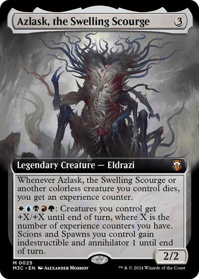 Azlask, the Swelling Scourge (Extended Art) (Commander: Modern Horizons 3) Light Play