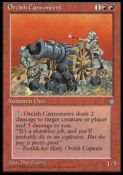 Orcish Cannoneers (Ice Age) Light Play