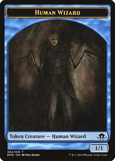Human Wizard Token (Eldritch Moon) Light Play