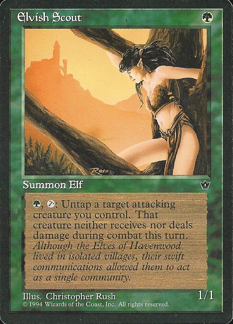 Elvish Scout (Rush) (Fallen Empires) Light Play