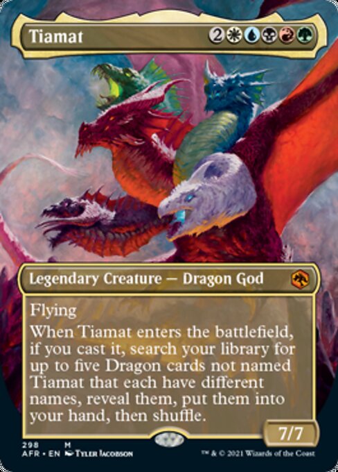 Tiamat (Borderless) (Adventures in the Forgotten Realms) Light Play