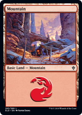 Mountain (263) (Throne of Eldraine) Light Play