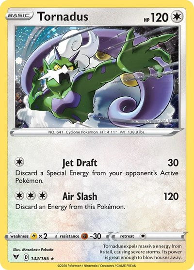Tornadus - 142/185 (Cosmos Holo) (Blister Exclusives) Light Play Holofoil