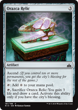 Orazca Relic (Rivals of Ixalan) Light Play