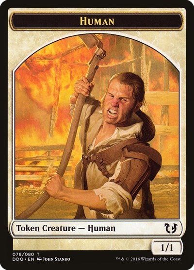 Human Token (Duel Decks: Blessed vs. Cursed) Light Play